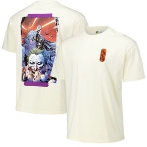 Batman The Joker XXL Cream Oversized Streetware High Quality Short Sleeve TShirt